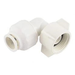 Discount 🎉 SharkBite Quick Connect Push to Connect 1/2 in. NPS X 3/8 in. D Female Swivel Elbow ✨