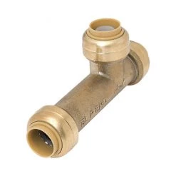 Cheap 👏 SharkBite Push to Connect 1/2 in. PTC X 1/2 in. D PTC Brass Slip Tee 👍