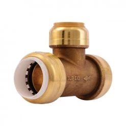 Cheapest 😀 SharkBite Push to Connect 3/4 in. IPS X 3/4 in. D CTS Brass Slip Tee 🧨