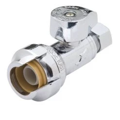 Best deal ⭐ SharkBite 1/2 in. PTC X 3/8 in. Compression Brass Straight Stop Valve 🎉