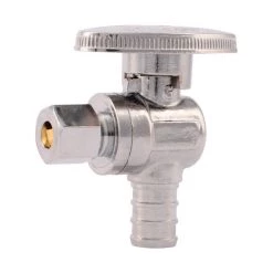 New ⌛ SharkBite 1/2 in. PEX Barb Compression Brass Quarter Turn Angle Stop Valve 🎁