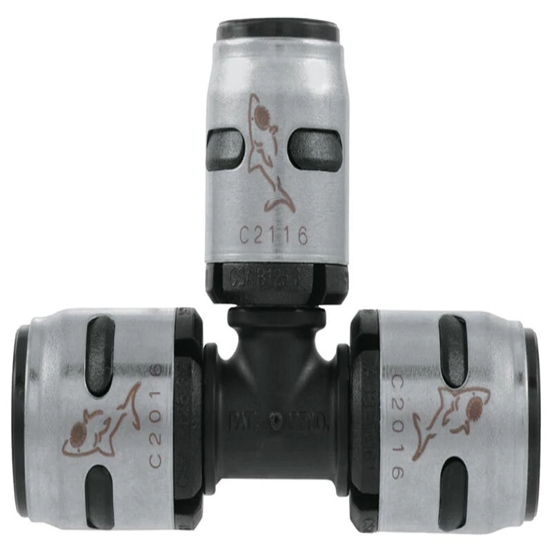 Brand new 😀 SharkBite EvoPEX 1/2 in. Push X 1/2 in. D Push Plastic Tee ❤️ 1 Brand new 😀 SharkBite EvoPEX 1/2 in. Push X 1/2 in. D Push Plastic Tee ❤️