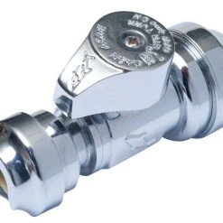 Best Sale 🧨 SharkBite 1/2 in. PTC X 1/4 in. Brass Straight Stop Valve ⭐