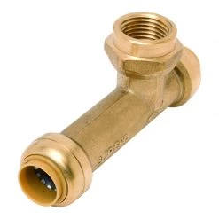 Wholesale 👏 SharkBite Push to Connect 3/4 in. PTC X 3/4 in. D PTC Brass Threaded Center Tee 🌟