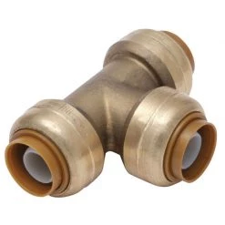 New 😀 SharkBite 3/8 in. Push X 3/8 in. D Push Brass Tee 🎁
