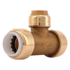 Cheapest ❤️ SharkBite Push to Connect 1/2 in. IPS X 1/2 in. D IPS Brass Slip Tee 😀