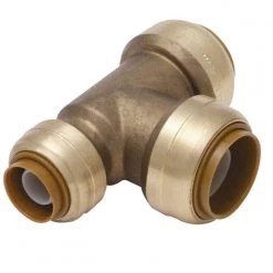 Promo ⭐ SharkBite 3/4 in. Push X 1/2 in. D Push Brass Reducing Tee 🤩