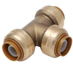 Flash Sale 🧨 SharkBite 3/4 in. Push X 3/4 in. D Push Brass Tee 😀