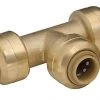 Outlet 🤩 SharkBite Push to Connect 1/4 in. PTC X 1/4 in. D PTC Brass Tee 🛒