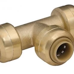 Outlet 🤩 SharkBite Push to Connect 1/4 in. PTC X 1/4 in. D PTC Brass Tee 🛒