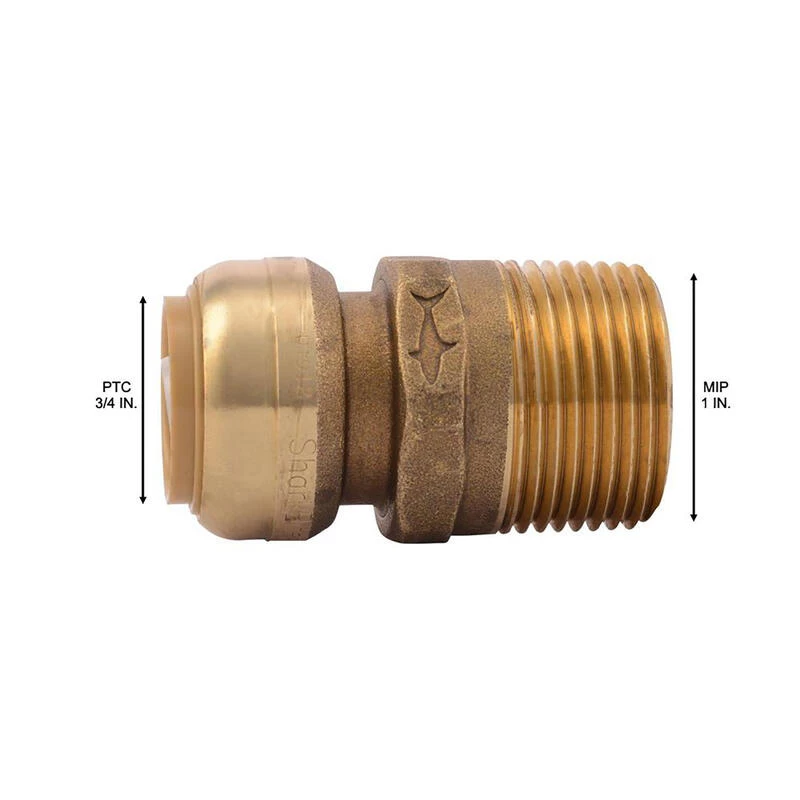 Discount ๐ฅ SharkBite Push to Connect 3/4 in. Push X 1 in. D Male Brass Adapter ๐ 3 Discount ๐ฅ SharkBite Push to Connect 3/4 in. Push X 1 in. D Male Brass Adapter ๐ - Image 3